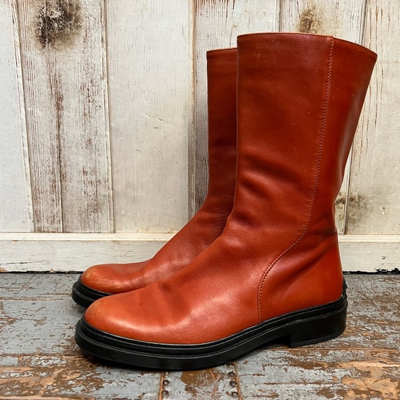 Tod's Shoes - Tod’s Burnt Orange Leather Boots